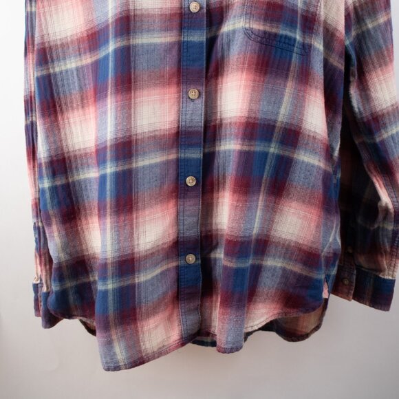 American Eagle Outfitters Boyfriend Fit Womena's XL Slim Fit Long Sleeve Plaid - Picture 4 of 9